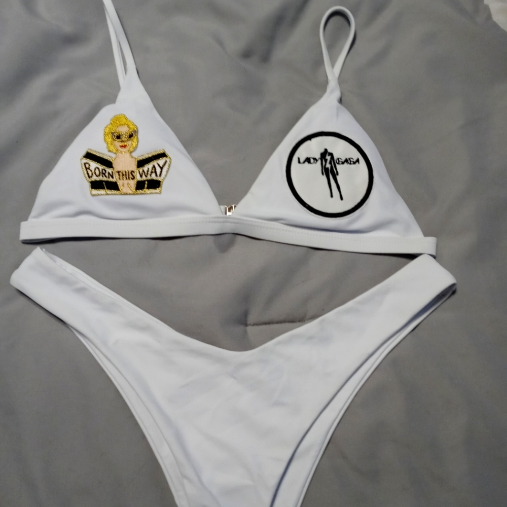 White Lady Gaga Bikini